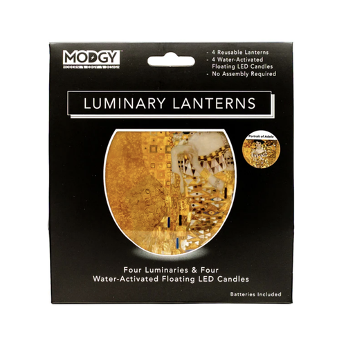 MODGY Luminary Lantern Adele & Water Activated LED Candles 4 Each