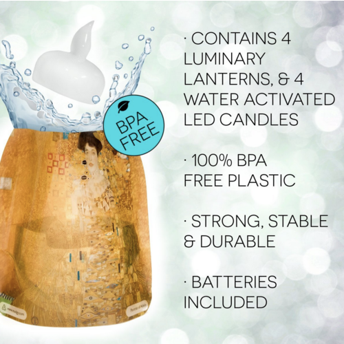 MODGY Luminary Lantern Adele & Water Activated LED Candles 4 Each