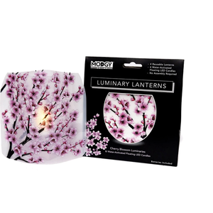 MODGY Luminary Lantern Cherry Blossom & Water Activated LED Candles 4 Each