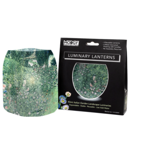 MODGY Luminary Lantern Italian Landscapes & Water Activated LED Candles 4 Each
