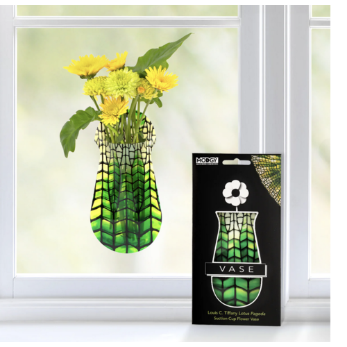 MODGY Suction Cup Vase Tiffany Lotus Pagoda MODGY Suction Cup Vase Tiffany Lotus Pagoda