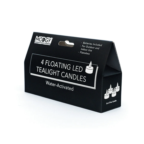 MODGY Water Activated LED Floating Candles 4 Pack White Light