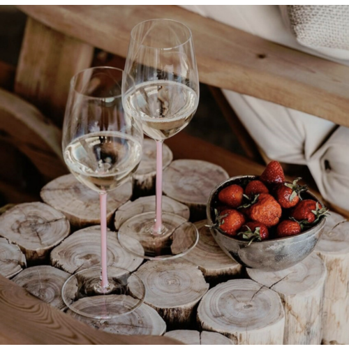 Riedel Fatto A Mano Champagne & Riesling Pink