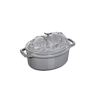 Dutch Oven 1 Qt Piggy Grey Staub