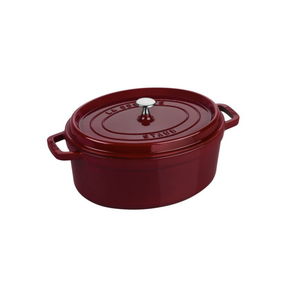 Staub Dutch Oven Oval 5.7 QT STAUB Bordeaux Red