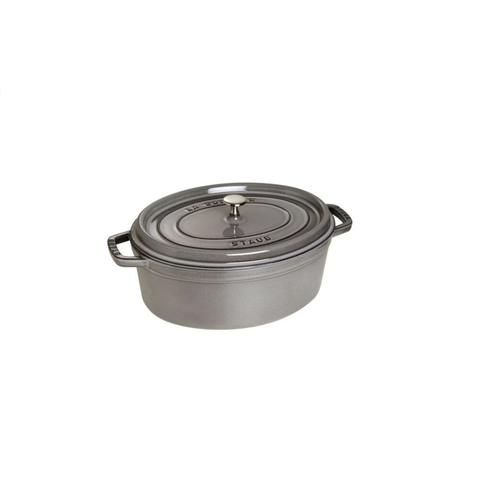 Staub Dutch Oven Oval 7 qt STAUB Grey Staub Dutch Oven Oval 7 qt STAUB Grey