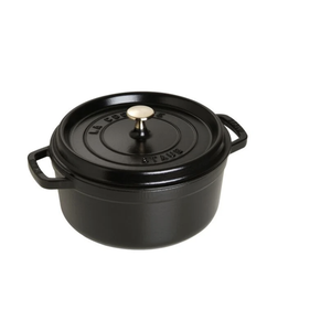 Staub Dutch Oven Round 4 QT Black Staub Staub Dutch Oven Round 4 QT Black Staub