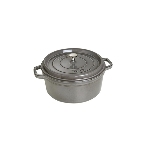 Staub Dutch Oven - 7-qt Cast Iron Cocotte - Graphite Gray