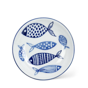 Abbott Blue Fish Shallow Bowl