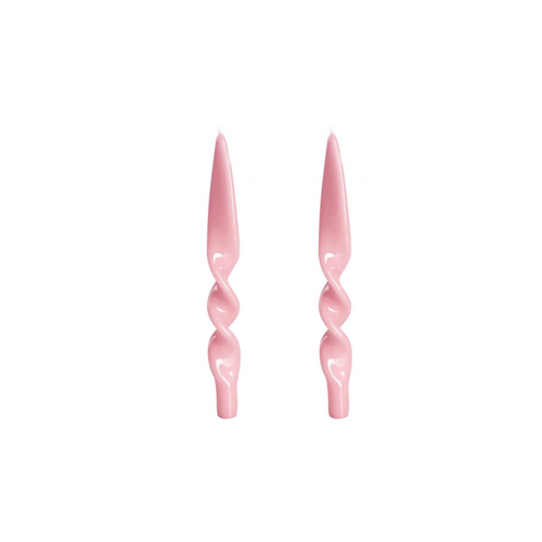Graziani Denise Twist Candles Set of 2 Pink