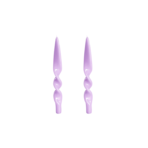 Graziani Denise Twist Candles Set of 2 Lilac