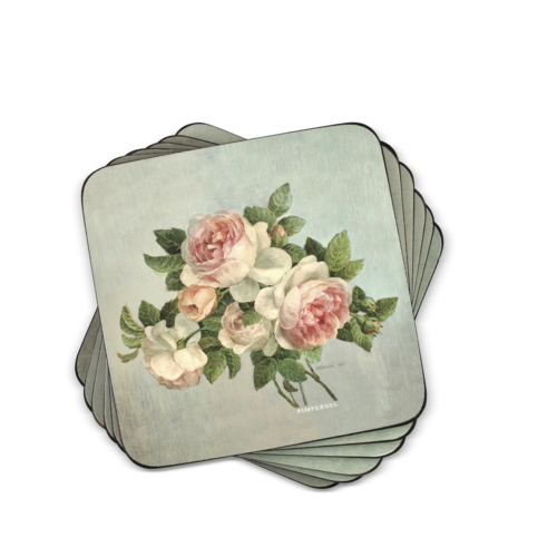 Pimpernel Coasters Antique Roses Set of 6