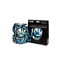 Luminary Lantern Blue Morpho Butterfly & Water Activated LED Candles 4 Each