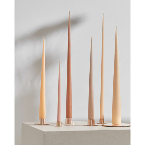Ester & Erik Taper Candle Holder Matte Gold Set of 2