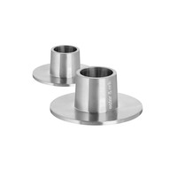 Taper Candle Holder Matte Silver Set of 2