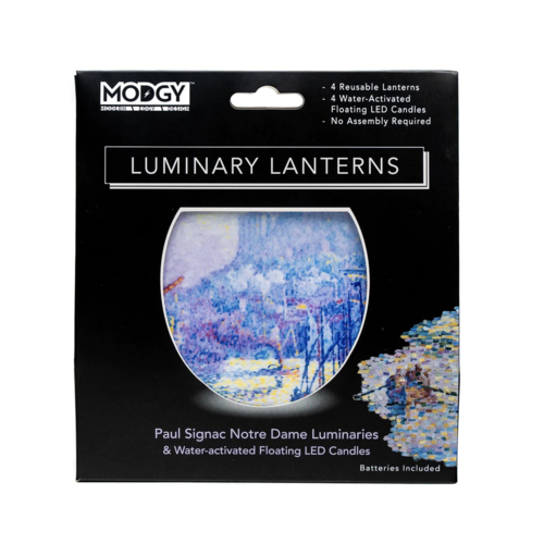 MODGY Luminary Lantern Notre-Dame & Water Activated LED Candles 4 Each