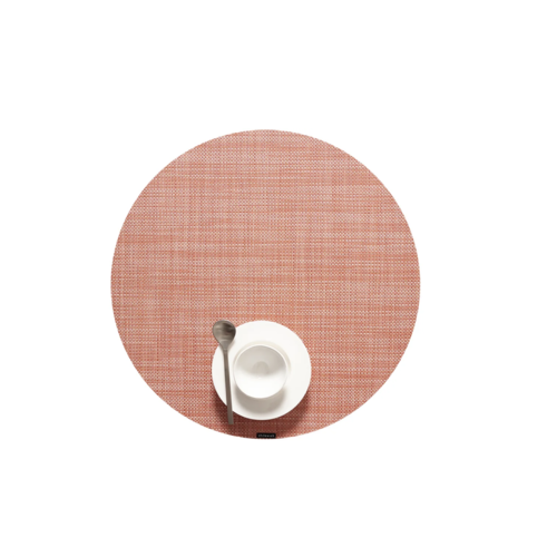 Chilewich Placemat Mini Basketweave Round Clay