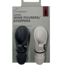 RABBIT RABBIT Flipper Wine Bottle Stopper set of 2
