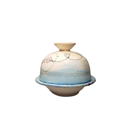 Butter Dish Blue Dragonfly