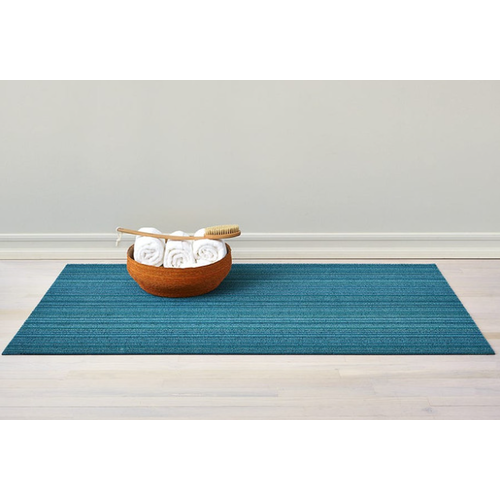 Chilewich Big Mat Skinny Stripe Shag Turquoise Chilewich Big Mat Skinny Stripe Shag Turquoise