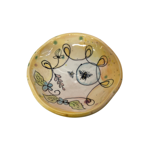 Appetizer Plate Yellow Bumble Bee Appetizer Plate Yellow Bumble Bee