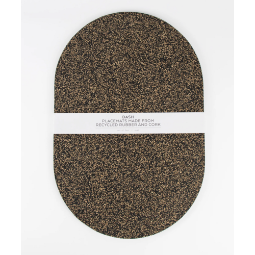 LIGA Cork and Recycled Rubber Oval Placemat Set of 4
