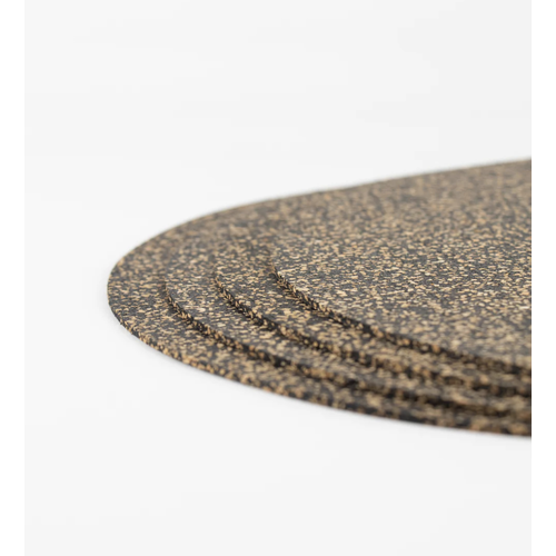 LIGA Cork and Recycled Rubber Oval Placemat Set of 4