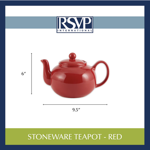 Endurance Stoneware Teapot RED 42oz