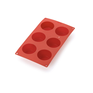 Lekue LEKUE Muffin Pan 6 Hole Red