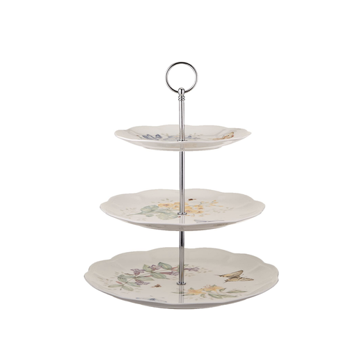 Lenox Butterfly Meadow 3-Tiered Server Lenox Butterfly Meadow 3-Tiered Server
