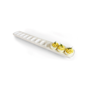 Maison Plus Devilled Egg Tray White Narrow