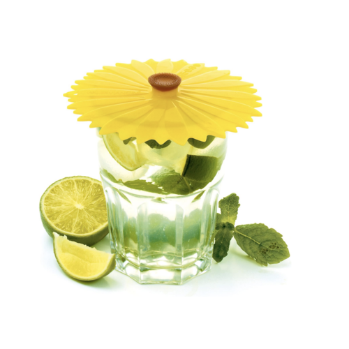 CHARLES VIANCIN Lid Drink Silicone Sunflower Set of 2