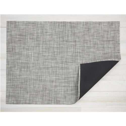 Chilewich Woven Floor Mat Mini Basketweave Medium Gravel Chilewich Woven Floor Mat Mini Basketweave Medium Gravel