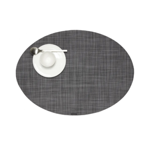 Chilewich Placemat Mini Basketweave Oval Cool Grey