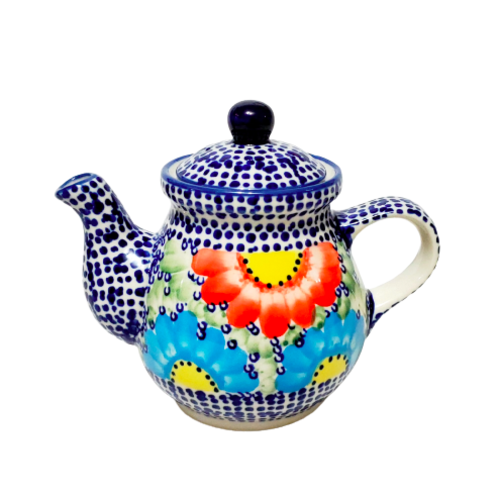 Boleslawiec Teapot Poppies Galore Unikat