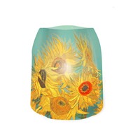 Luminary Lantern Van Gogh Sunflowers & Water Activated LED Candles 4 Each