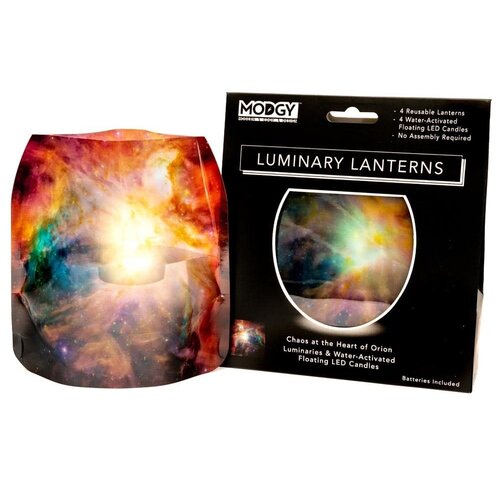 MODGY Luminary Lantern Heart of Orion & Water Activated LED Candles 4 Each