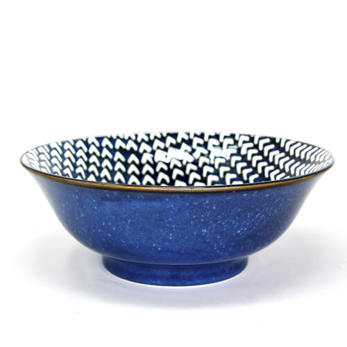 BIA Bowl Chevron Blue 8 inches