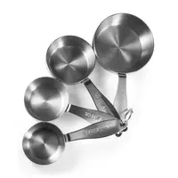 Measuring Cups Silver Set of 4