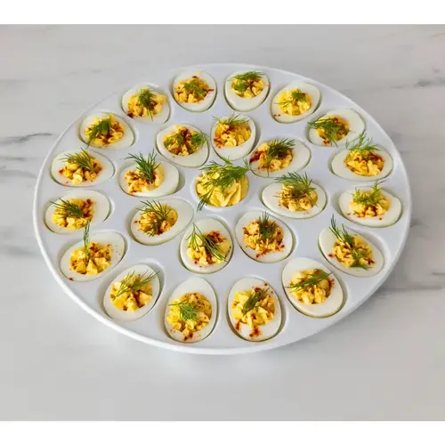 KITCHENBASICS Devilled Egg Tray Round Holds 25
