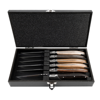 Luxury Steak Knives Set Mixed Wood