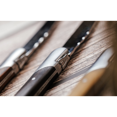Laguiole Luxury Steak Knives Set Mixed Wood