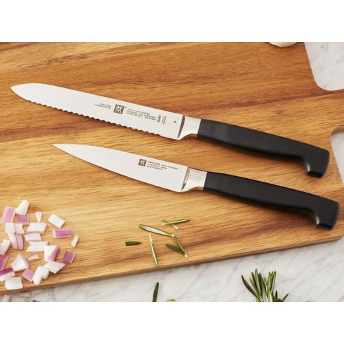 ZWILLING HENCKEL ZWILLING 4 Star 3 Piece Knife Set & Marquina Frypan 2 Piece Set