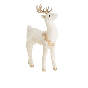 Silver Tree Deer Tall Gold Lacy Legs with Champagne Collar