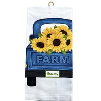 Kitchen Towel Sunflower Truck Blue