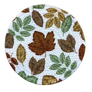 Ritz Trivet Braided Fall Leaves Aqua