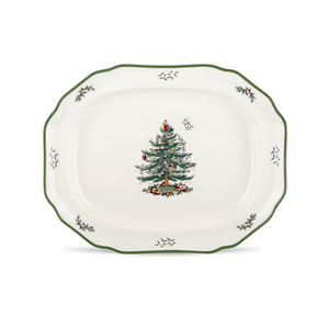 Spode Christmas Tree Sculpted Platter 19 Inch