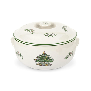 Spode Christmas Tree Round Covered Casserole