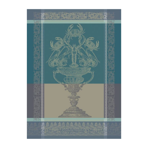 Garnier Thiebaut Garnier Thiebaut Tea Towel Coupe Fruits De Mer Turquoise Garnier Thiebaut Garnier Thiebaut Tea Towel Coupe Fruits De Mer Turquoise