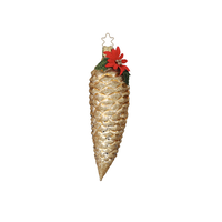 Christmas Pine Cone Glass Ornament